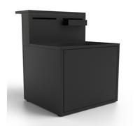 Meuble Support Plancha noir avec bar pour cuisine Forge Adour