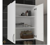 Meuble Suspendu Isili Dmora, en Bois Mélaminé Blanc 70x90h cm