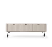 Meuble télé 3 portes pieds métal noir 170 cm - IRIS