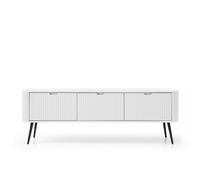 Meuble télé 3 portes pieds métal noir 170 cm - IRIS