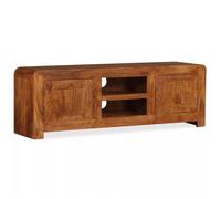 Meuble tele buffet tv television design pratique bois massif avec finition en sesham 120 cm