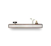 Meuble Tele Console multimédia Murale avec tiroirs, Meuble TV Flottant en Bois Massif, étagère TV Suspendue for Le Bureau et la Maison Industriel(Natural-White,120cm)