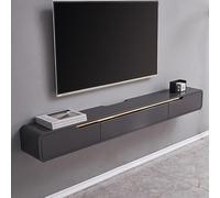 Meuble Tele Support TV Flottant, Console multimédia Murale avec 3 tiroirs, Center de Divertissement Flottant, Meuble TV for la Maison Industriel(Grey,1.2m)