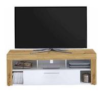 Meuble TV 1 Tiroir Design "Biotin" 150cm Chêne Beige G