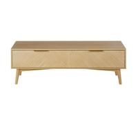 Meuble TV 1 tiroir trappe L136 135.6x45x40cm Beige