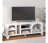 Meuble TV 140 cm ALESIA blanc