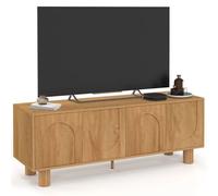 Meuble TV 140 cm ARCHIE 4 portes design arche effet bois