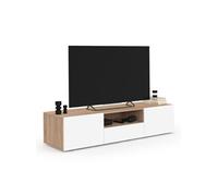 ID MARKET meuble tv ELI 3 portes 140 cm blanc à poser