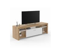 IDMarket Meuble TV MALO 1 porte 140 cm multicolore à poser
