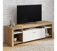 ID MARKET meuble tv MALO 1 porte 140 cm multicolore à poser