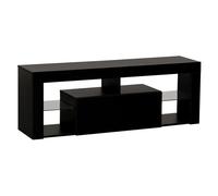 Happy Garden – Meuble TV Daryl 140 cm Noir à LED