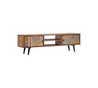 Meuble TV 140x30x40 cm Bois solide d'acacia