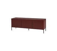 GRAVURE - Meuble TV en bois de pin bordeaux L150 Rouge