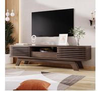 Meuble TV 150 x 35 x 44 cm - Marron Vintage - avec 2 Portes, 1 Tiroir, pour Téléviseur jusqu’à 65 pouces