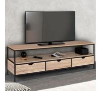 Meuble Tv 160 Cm Detroit 3 Tiroirs Design Industriel