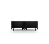 Meuble TV 161 en mélamine Noir