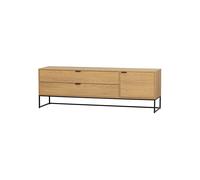 SILAS - Meuble TV finition chêne L180 Beige
