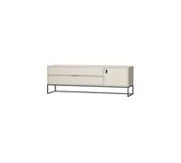SILAS - Meuble TV en pin gris L180 Blanc