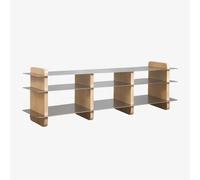 Meuble TV 180x40 cm en bois de manguier et acier Tokyo Bois de Mangue