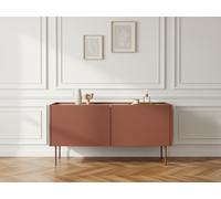 Meuble TV 2 portes 120 cm ATLAS rouge BOBOCHIC Rouge