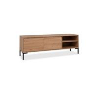 Meuble TV 2 portes 2 niches pieds métal Korsika