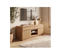 Meuble TV 2 portes + 2 tiroirs 160x37x58cm en teck naturel - BALI