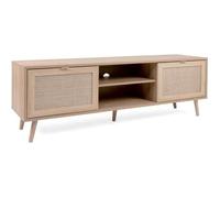 003047 Bali 56A Rafia Commode HiFi avec meuble bas et meuble TV en chêne Sonoma 150 x 52 x 40 cm