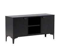 Meuble TV 2 Portes Piring 120cm Noir