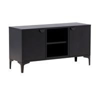 Meuble TV 2 Portes Piring 120cm Noir