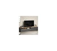 Meuble TV - Esteban - Urbain - En panneaux de particules - Chêne blond / gris anthracite mat - 210 x 43 x 41 cm - Trendteam