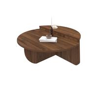 Meuble TV 3 portes basculantes motif chevron en mélaminé Marron 160x31.4x44.1cm