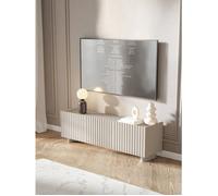 Meuble TV 3 portes - FIORRA - 144 cm - grège