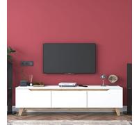 Meuble TV 3 portes - L180 cm - Blanc