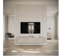 SELSEY - Meuble TV OVARLO - 163 cm - greige