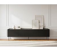 Meuble TV 4 portes 220 cm ATLAS noir BOBOCHIC Noir