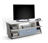 Meuble TV 5 Niches Anoya 135cm Chêne & Blanc