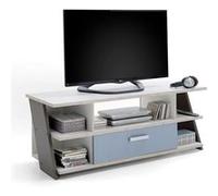 Meuble TV 5 Niches Anoya 135cm Chêne & Blanc