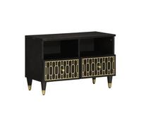 vidaXL Meuble TV 70x33x46 cm Bois massif de manguier Marron