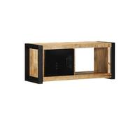 Meuble TV 80x30x35 cm bois massif de manguier brut