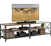 Meuble TV à 4 compartiments, finition effet bois