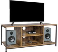Meuble TV à 4 compartiments, finition effet bois