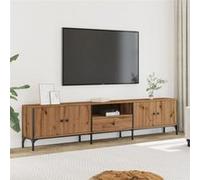 vidaXL Meuble TV à tiroir chêne artisanal 200x25x44 cm bois ingénierie, support TV, meuble multimédia, meuble latéral, 857697
