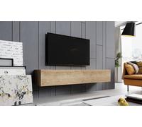 Meuble TV Aitana M2 en chêne avec système d ouverture push-click