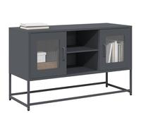 vidaXL Meuble TV 100,5×39×60,5 cm Anthracite en acier