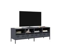 Meuble TV anthracite 135x39x43,5 cm acier laminé à froid, support TV, buffet TV, armoire hifi, banc TV, armoire en 851330