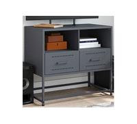 vidaXL Meuble TV anthracite 68x39x60,5 cm acier