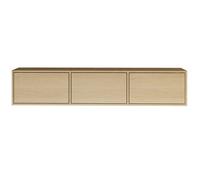 Meuble TV avec 3 abattants - FRAMME - aspect chêne - 150 cm