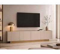 Meuble TV avec 4 portes - Beige et Naturel clair - ANARZA