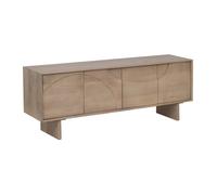 Meuble TV avec 4 portes en bois de manguier - Naturel clair - BERLAMA de Maison Céphy