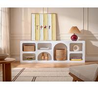 Meuble TV avec 7 niches - Blanc - LUELA